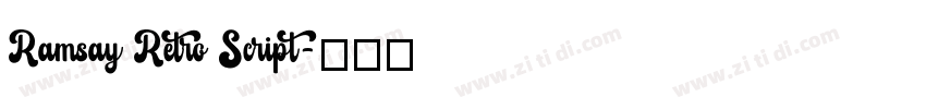 Ramsay Retro Script字体转换